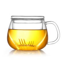 三件式玻璃花茶杯